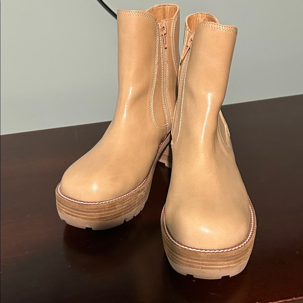 Tan Leather Ankle Boots